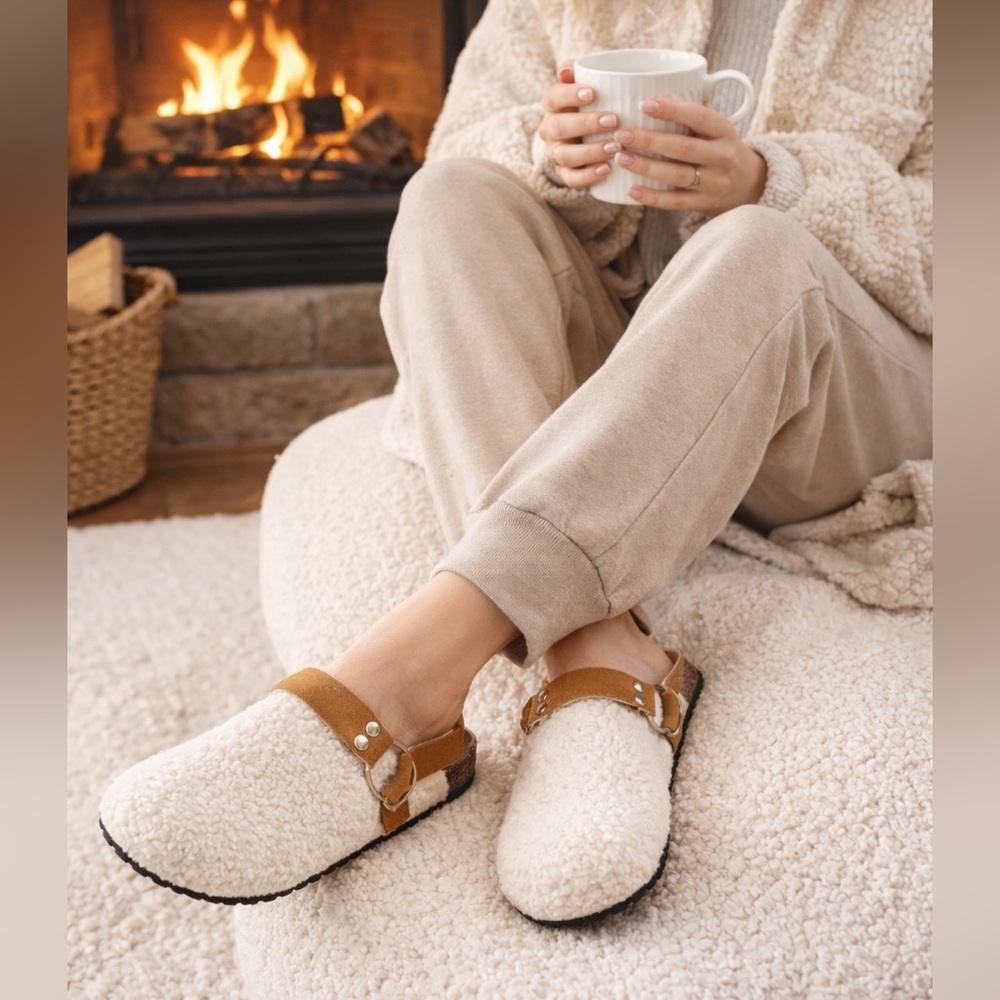 Trail River Cozy Sherpa Clogs – Size 6 – Brand New in Box